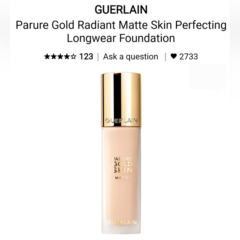 Guerlain Parure GOLD SKIN Foundation Never used (2N)
